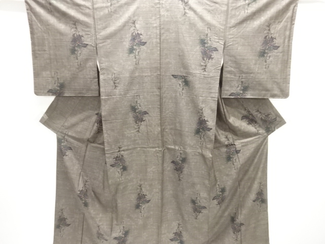 JAPANESE KIMONO / SILK / DORO OSHIMA TSUMUGI / WOVEN GRASS SEEDS